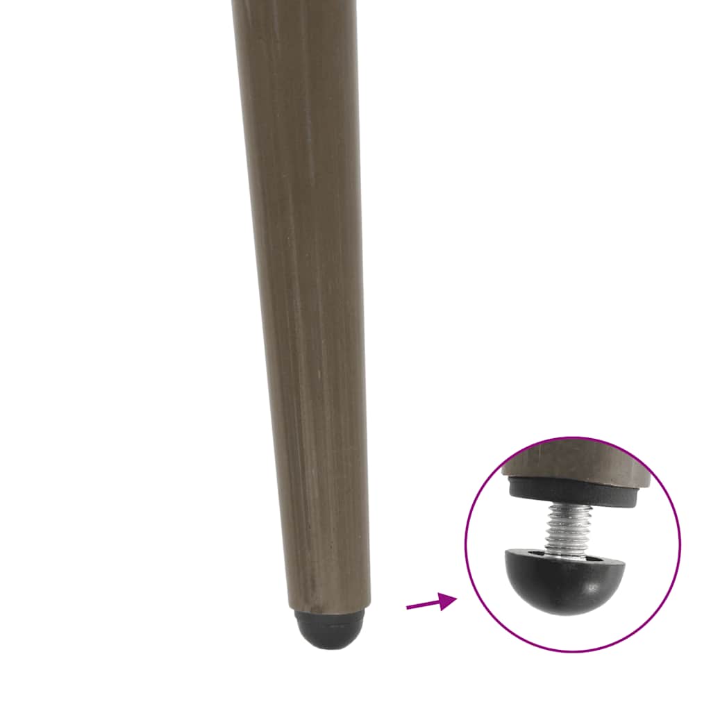 vidaXL Couchtisch Beine Konische Form 4 Stück Naturstahl 30-31cm Stahl