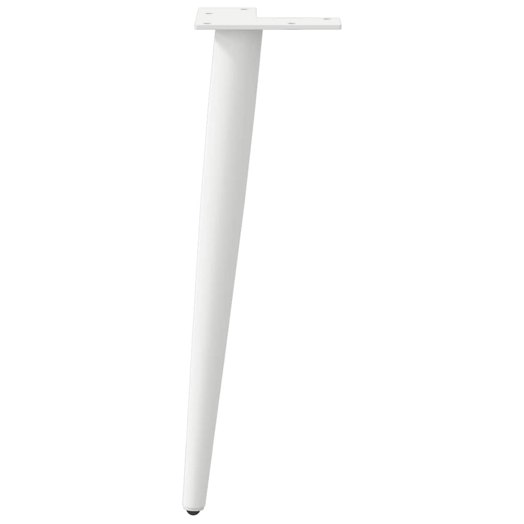 vidaXL Couchtischbeine Konische Form 4 Stk. Weiß 42-43 cm Stahl