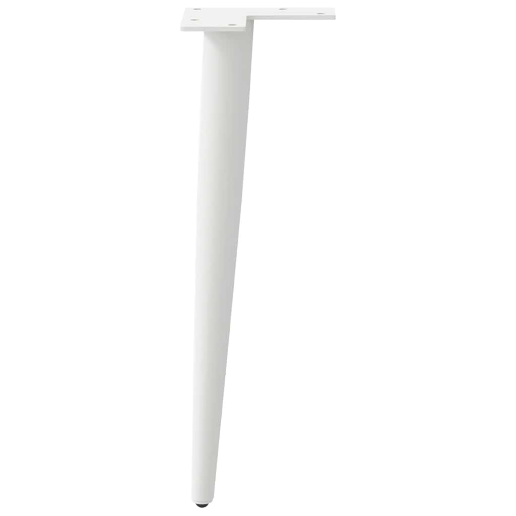 vidaXL Couchtischbeine Konische Form 4 Stk. Weiß 42-43 cm Stahl