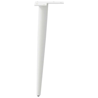 vidaXL Couchtischbeine Konische Form 4 Stk. Weiß 42-43 cm Stahl