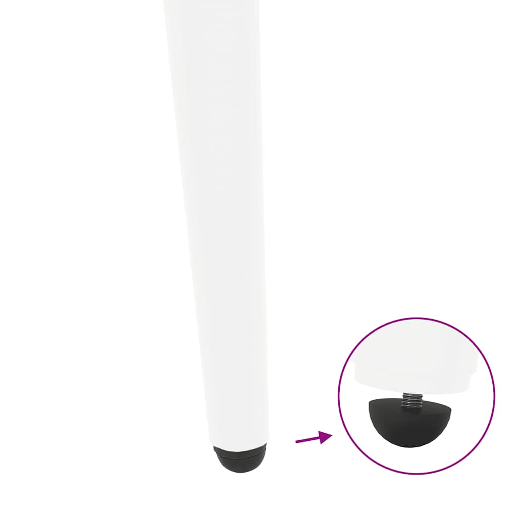 vidaXL Couchtischbeine Konische Form 4 Stk. Weiß 42-43 cm Stahl
