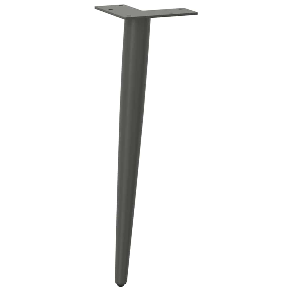 vidaXL Couchtischbeine Konische Form 4 Stk. Anthrazit 42-43 cm Stahl