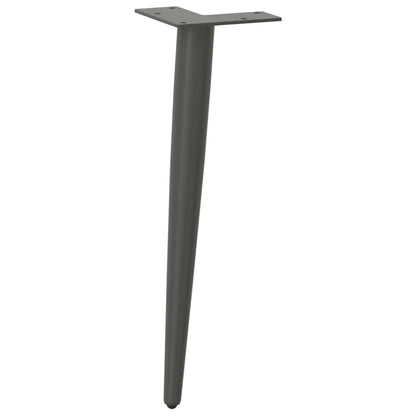 vidaXL Couchtischbeine Konische Form 4 Stk. Anthrazit 42-43 cm Stahl