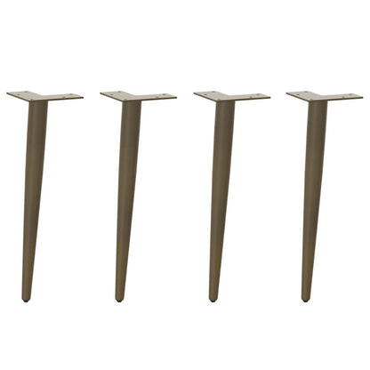 vidaXL Pieds de table basse coniques 4 pièces Acier naturel 42-43 cm Acier