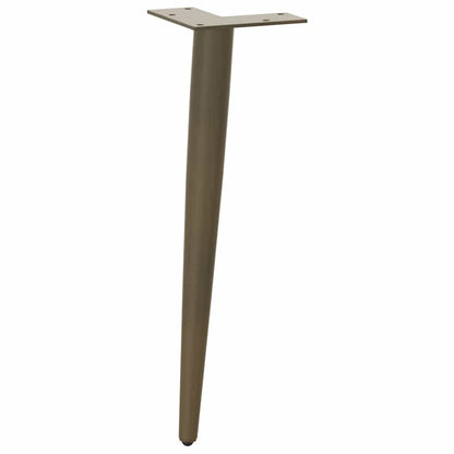 vidaXL Pieds de table basse coniques 4 pièces Acier naturel 42-43 cm Acier