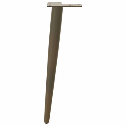 vidaXL Pieds de table basse coniques 4 pièces Acier naturel 42-43 cm Acier