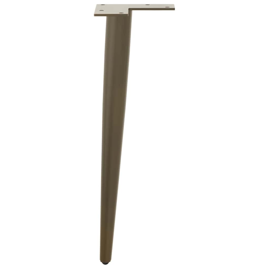vidaXL Pieds de table basse coniques 4 pièces Acier naturel 42-43 cm Acier