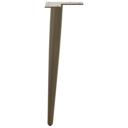 vidaXL Pieds de table basse coniques 4 pièces Acier naturel 42-43 cm Acier