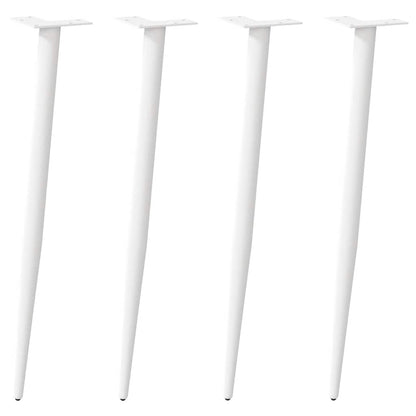 vidaXL Konsolentischbeine Konische Form 4 Stk. Weiß 72-73 cm Stahl