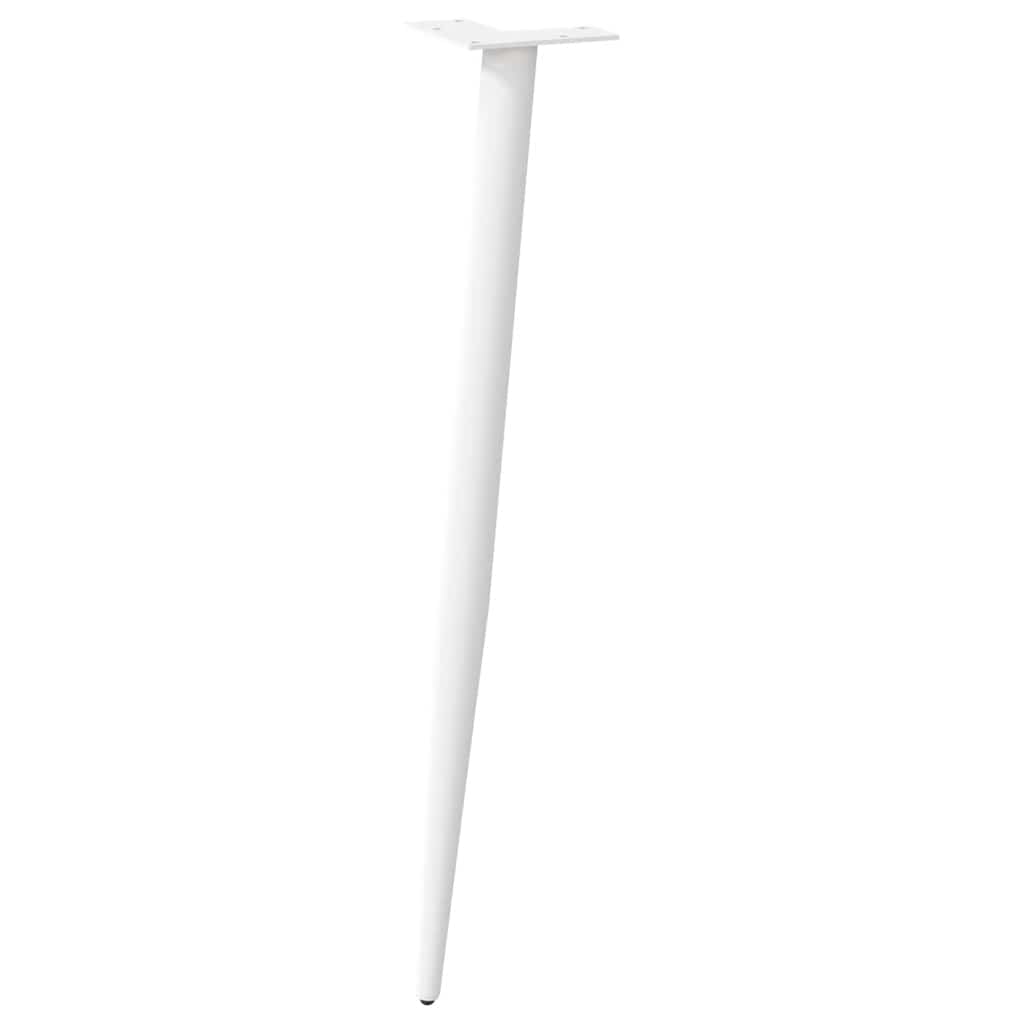 vidaXL Konsolentischbeine Konische Form 4 Stk. Weiß 72-73 cm Stahl