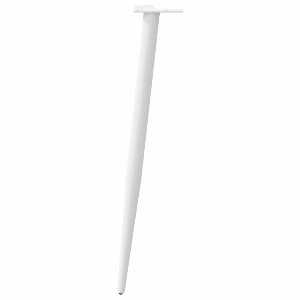 vidaXL Konsolentischbeine Konische Form 4 Stk. Weiß 72-73 cm Stahl