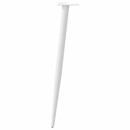 vidaXL Konsolentischbeine Konische Form 4 Stk. Weiß 72-73 cm Stahl