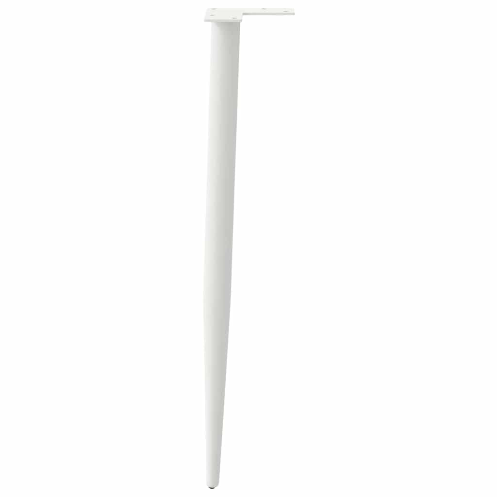 vidaXL Konsolentischbeine Konische Form 4 Stk. Weiß 72-73 cm Stahl