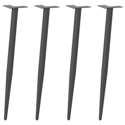 vidaXL Konsolentischbeine Konische Form 4 Stk. Anthrazit 72-73 cm Stahl