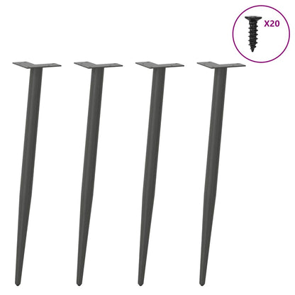 vidaXL Konsolentischbeine Konische Form 4 Stk. Anthrazit 72-73 cm Stahl
