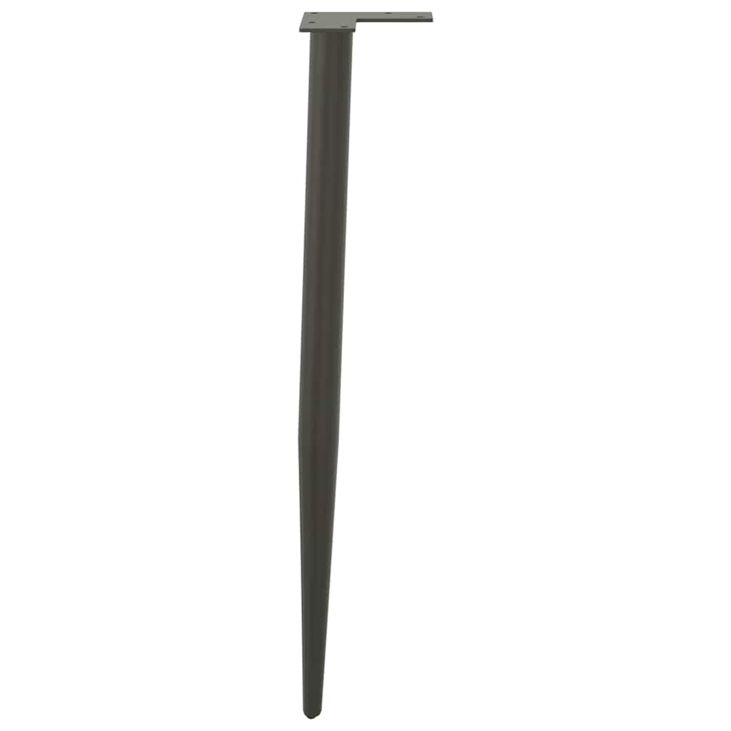 vidaXL Konsolentischbeine Konische Form 4 Stk. Anthrazit 72-73 cm Stahl