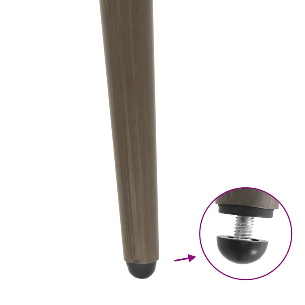 vidaXL Konsolentisch Beine Konische Form 4 Stück Naturstahl 72-73cm Stahl