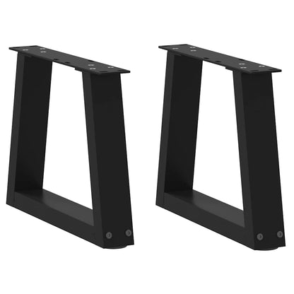 vidaXL Pieds de table basse en V 2 pcs Noir 30x(30-31,3) cm Acier