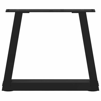 vidaXL Pieds de table basse en V 2 pcs Noir 30x(30-31,3) cm Acier