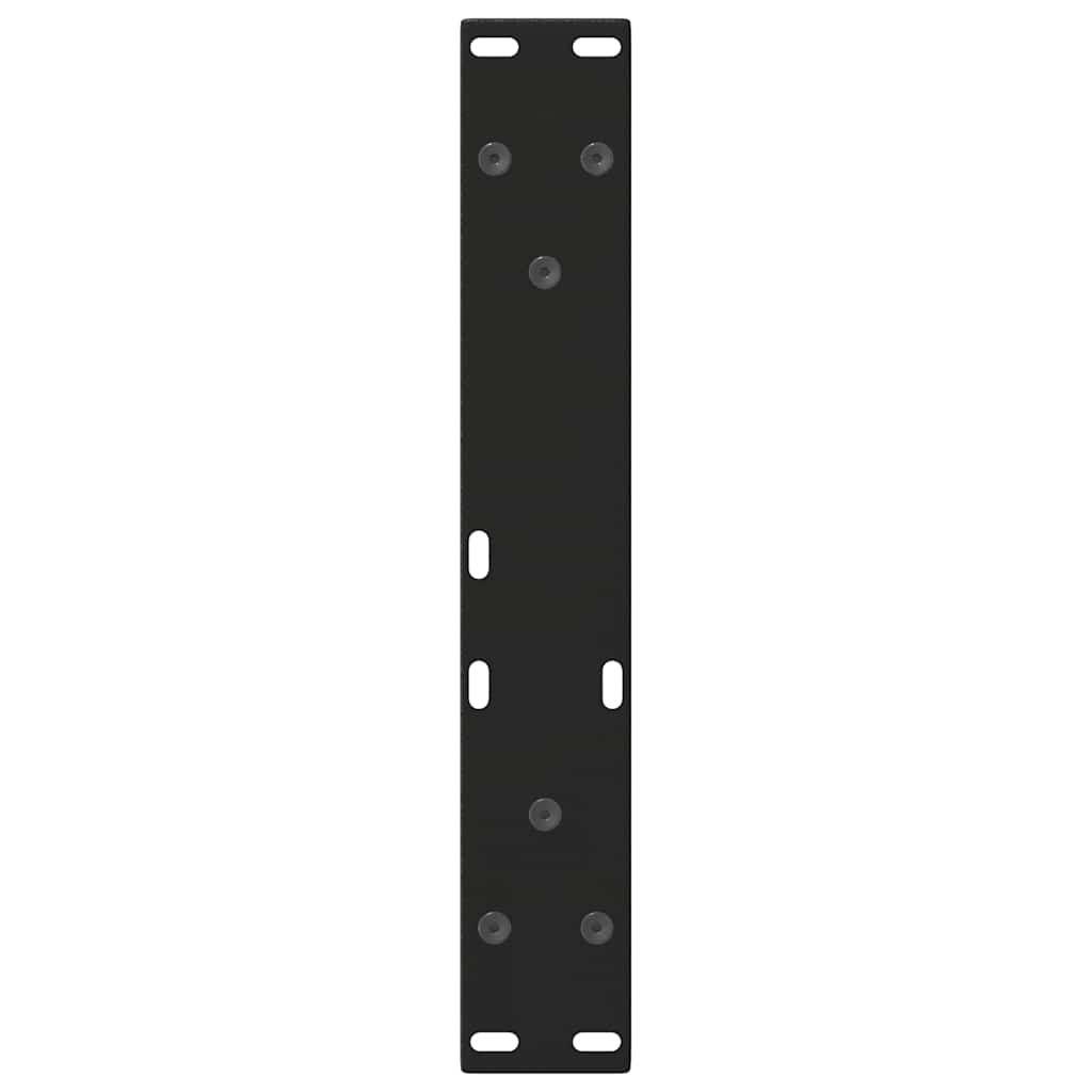 vidaXL Pieds de table basse en V 2 pcs Noir 30x(30-31,3) cm Acier