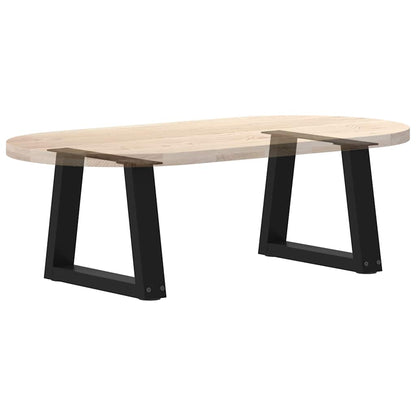vidaXL Pieds de table basse en V 2 pcs Noir 30x(30-31,3) cm Acier