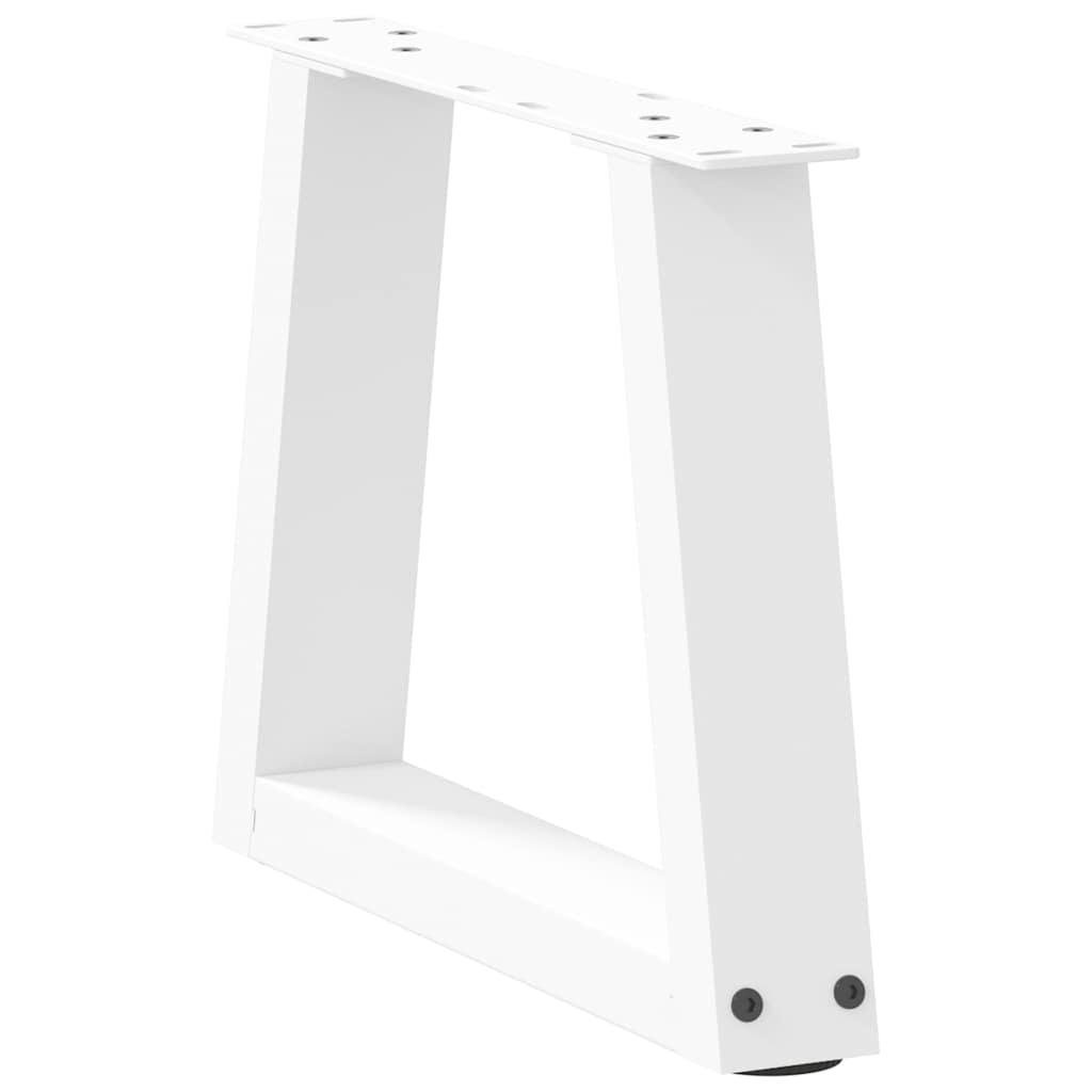 vidaXL Pieds de table basse en forme de V 2 pcs Blanc 30x(30-31,3) cm Acier