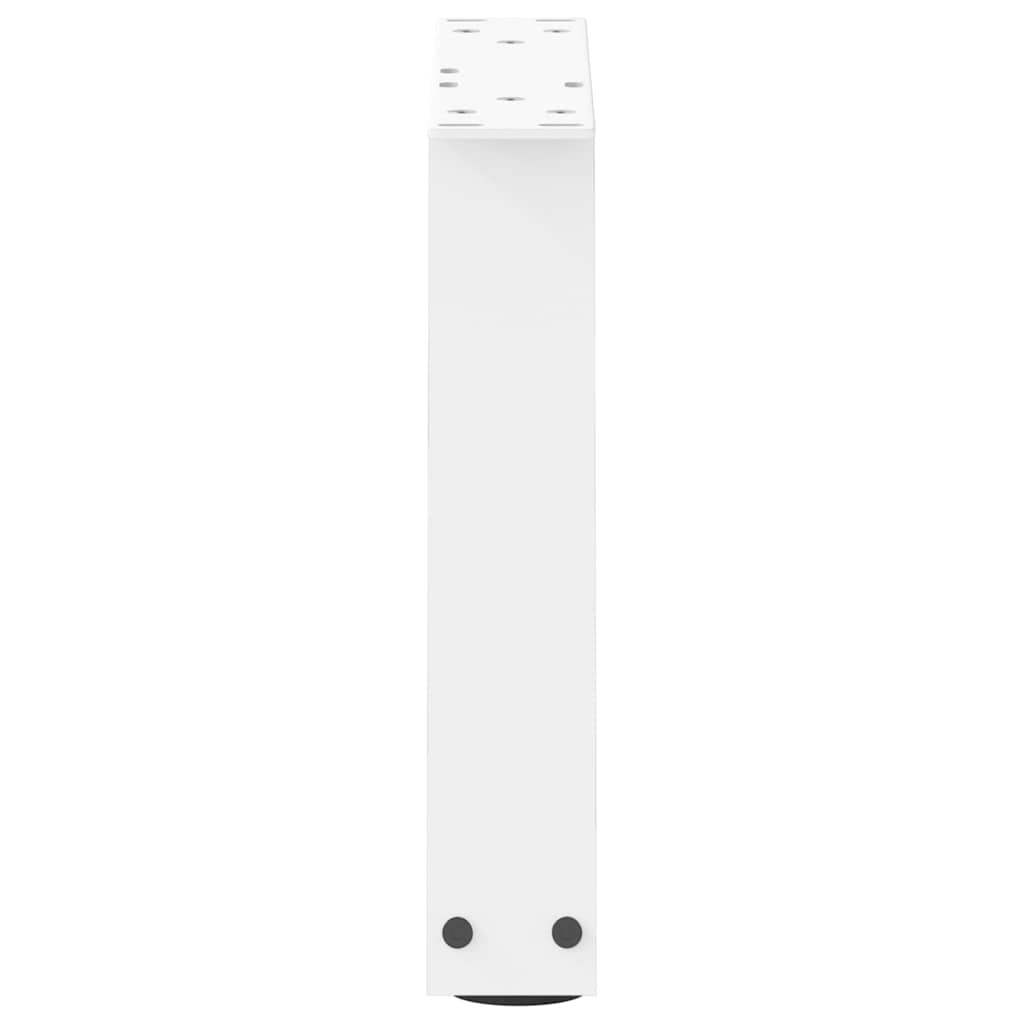 vidaXL Pieds de table basse en forme de V 2 pcs Blanc 30x(30-31,3) cm Acier