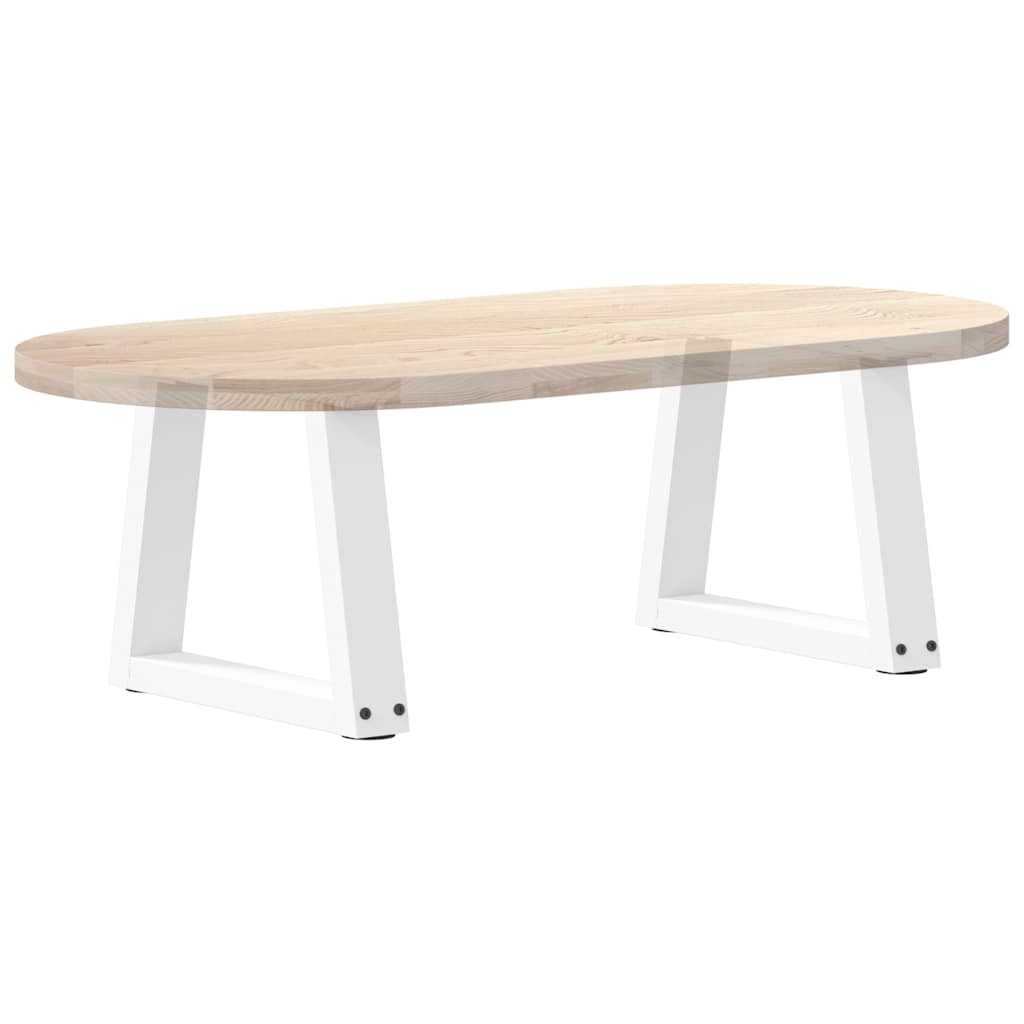 vidaXL Pieds de table basse en forme de V 2 pcs Blanc 30x(30-31,3) cm Acier