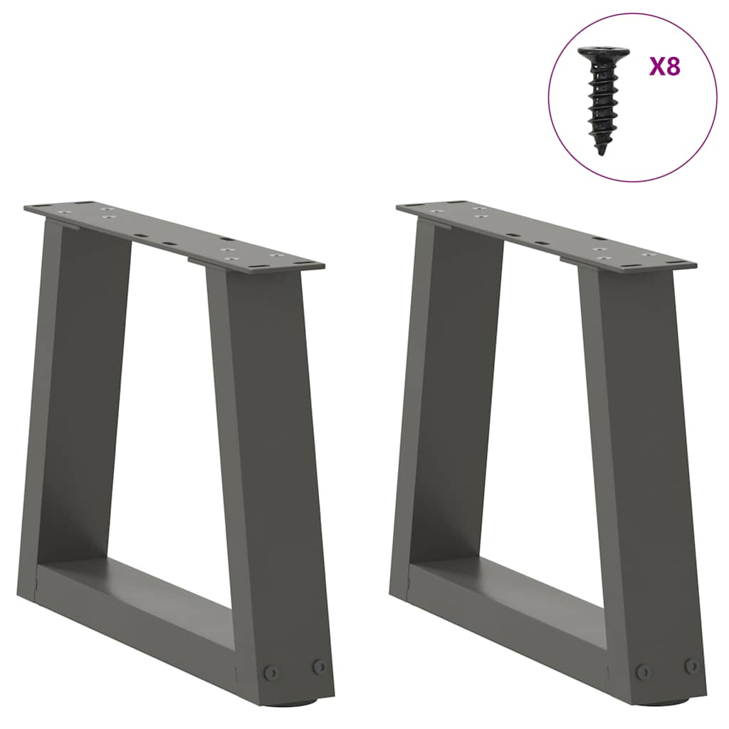 vidaXL Couchtischbeine V-Form 2 Stück Anthrazit 30x(30-31,3) cm Stahl