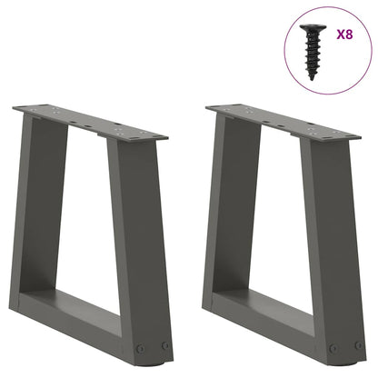 vidaXL Couchtischbeine V-Form 2 Stück Anthrazit 30x(30-31,3) cm Stahl