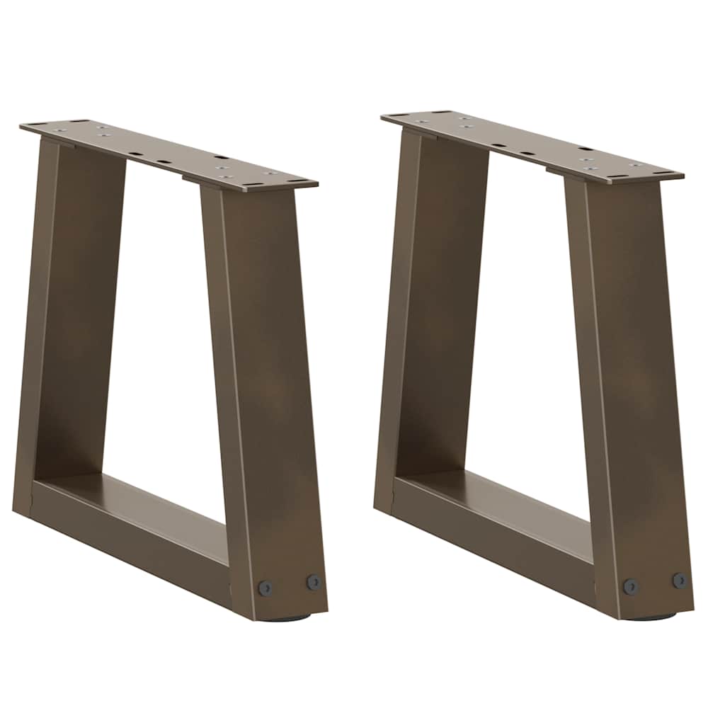 vidaXL Pieds de table basse en V 2 pcs Acier brut 30x(30-31,3) cm Acier