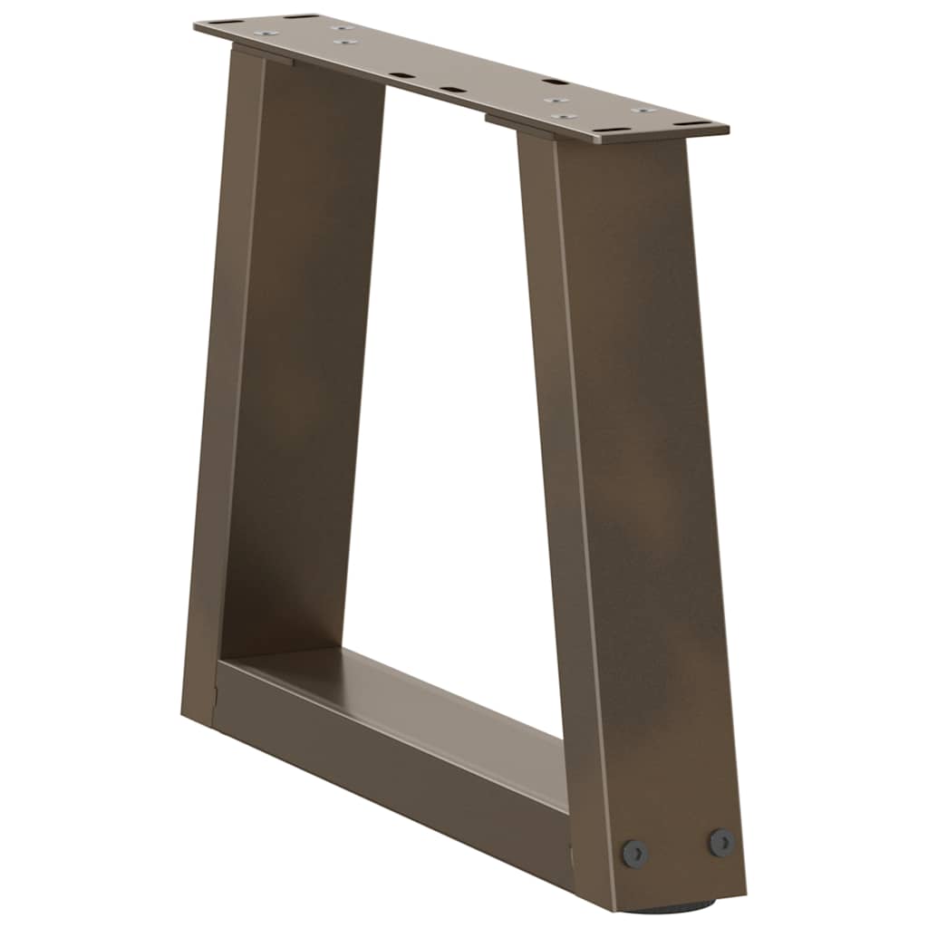 vidaXL Pieds de table basse en V 2 pcs Acier brut 30x(30-31,3) cm Acier