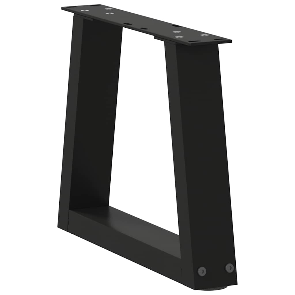 vidaXL Pieds de table basse en V 2 pcs Noir 40x(30-31,3) cm Acier