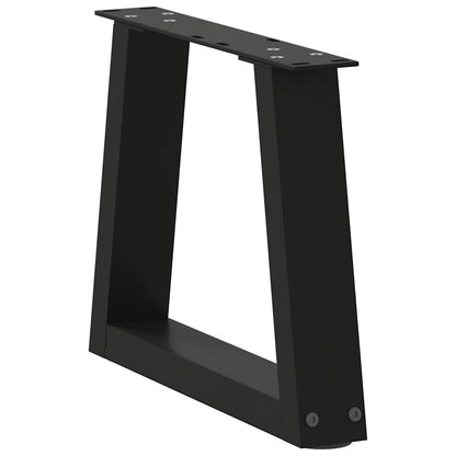 vidaXL Pieds de table basse en V 2 pcs Noir 40x(30-31,3) cm Acier
