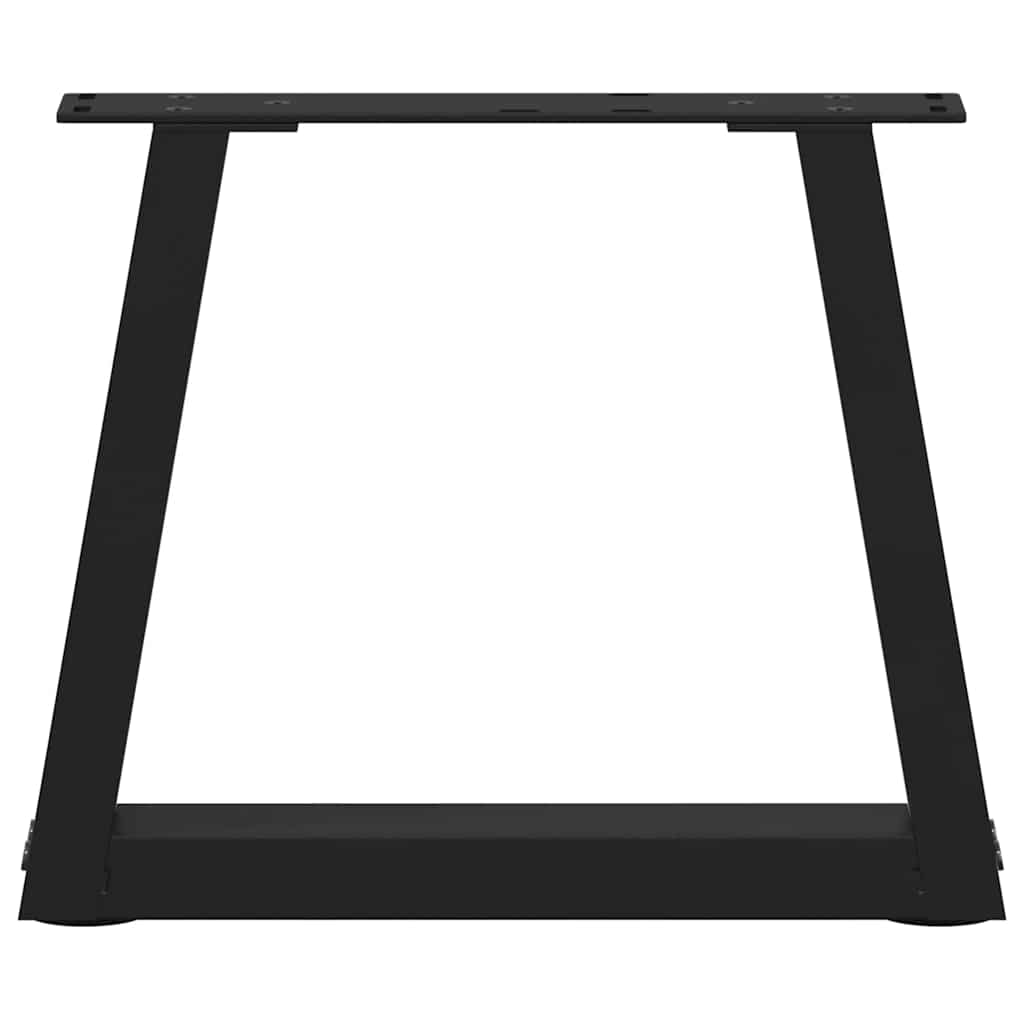 vidaXL Pieds de table basse en V 2 pcs Noir 40x(30-31,3) cm Acier
