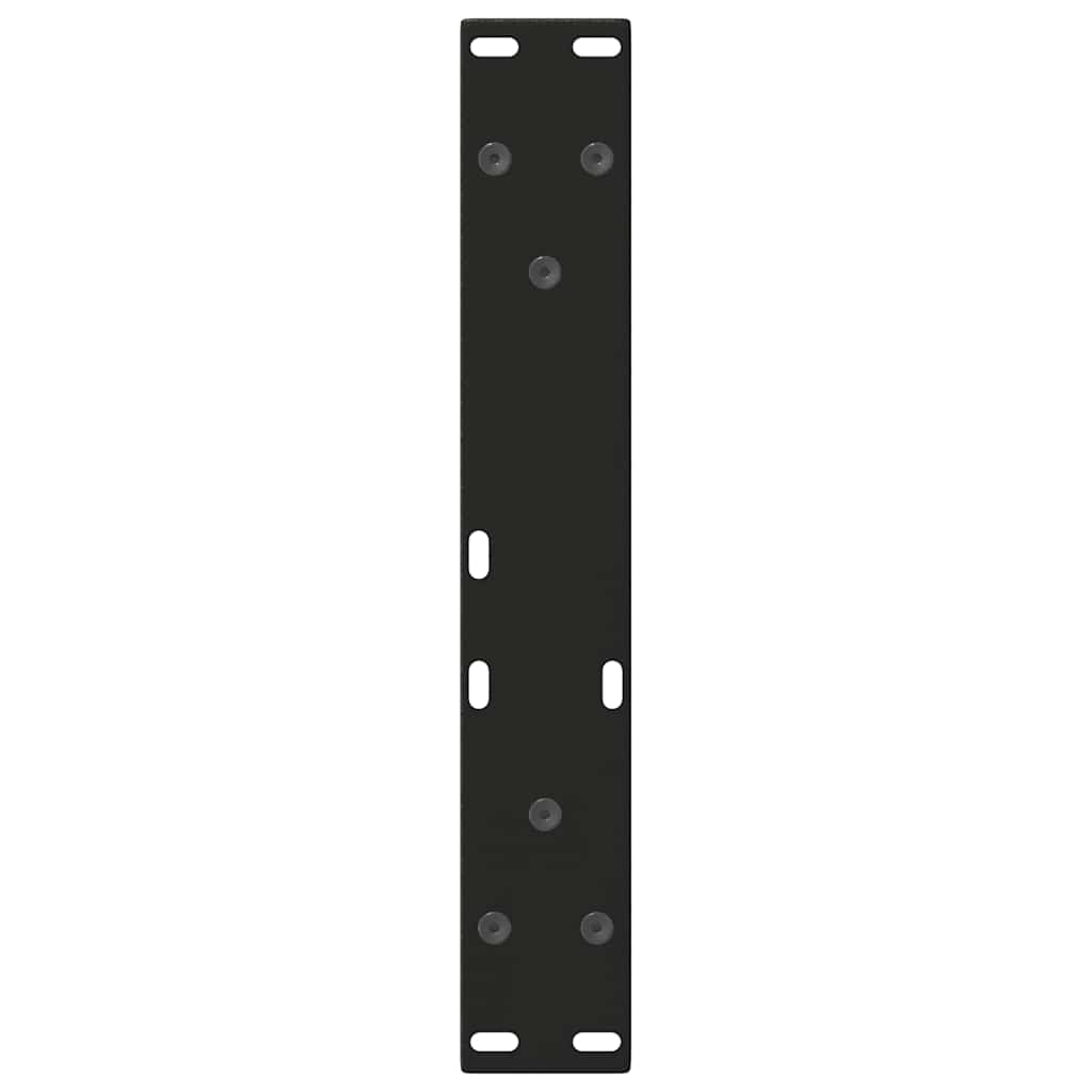 vidaXL Pieds de table basse en V 2 pcs Noir 40x(30-31,3) cm Acier