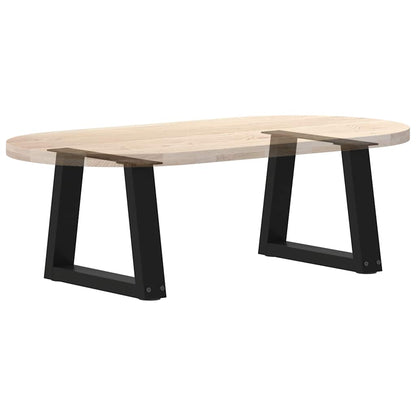 vidaXL Pieds de table basse en V 2 pcs Noir 40x(30-31,3) cm Acier