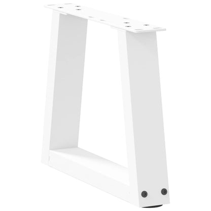 vidaXL Couchtischbeine V-Form 2 Stück Weiß 40x(30-31,3) cm Stahl