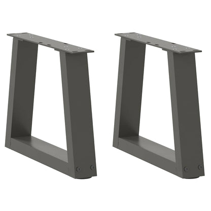 vidaXL Pieds de table basse en forme de V 2 pcs Anthracite 40x(30-31,3) cm Acier