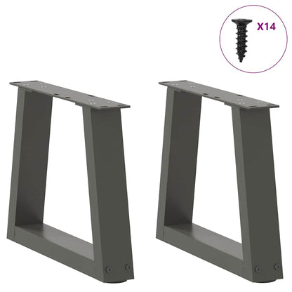 vidaXL Pieds de table basse en forme de V 2 pcs Anthracite 40x(30-31,3) cm Acier
