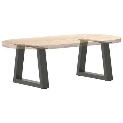 vidaXL Pieds de table basse en forme de V 2 pcs Anthracite 40x(30-31,3) cm Acier