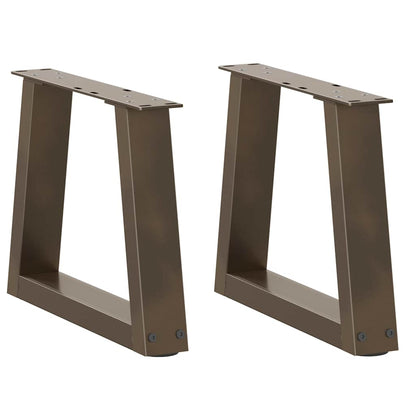 vidaXL Couchtischbeine V-Form 2 Stück Naturstahl 40x(30-31,3) cm Stahl