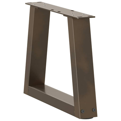 vidaXL Couchtischbeine V-Form 2 Stück Naturstahl 40x(30-31,3) cm Stahl