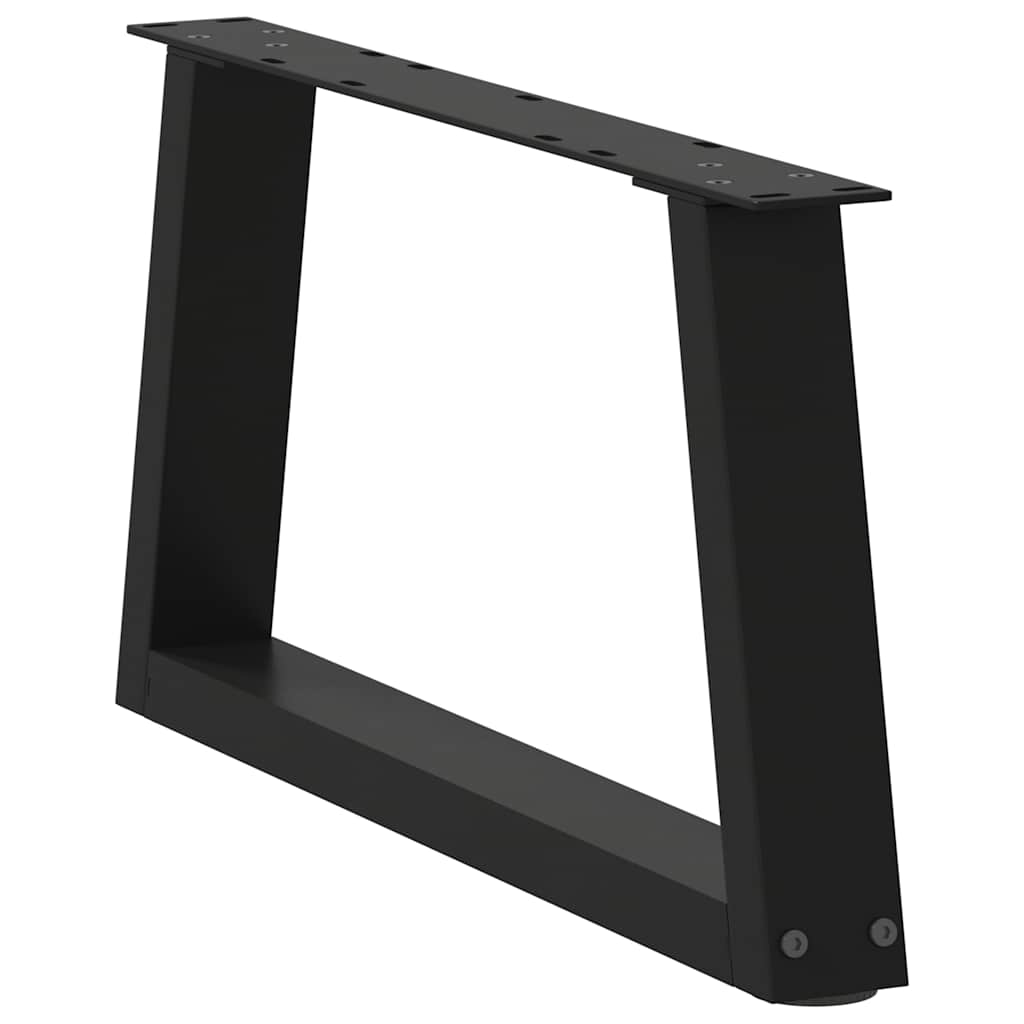vidaXL Pieds de table basse en V 2 pcs Noir 50x(30-31,3) cm Acier