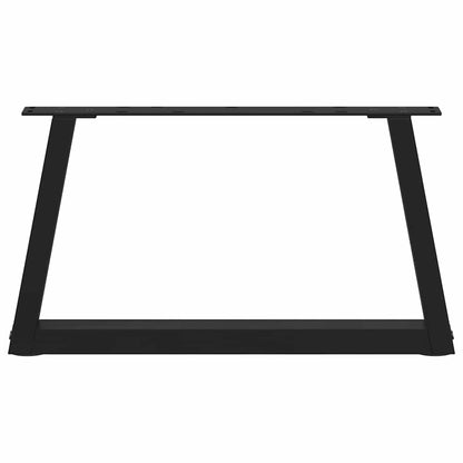 vidaXL Pieds de table basse en V 2 pcs Noir 50x(30-31,3) cm Acier