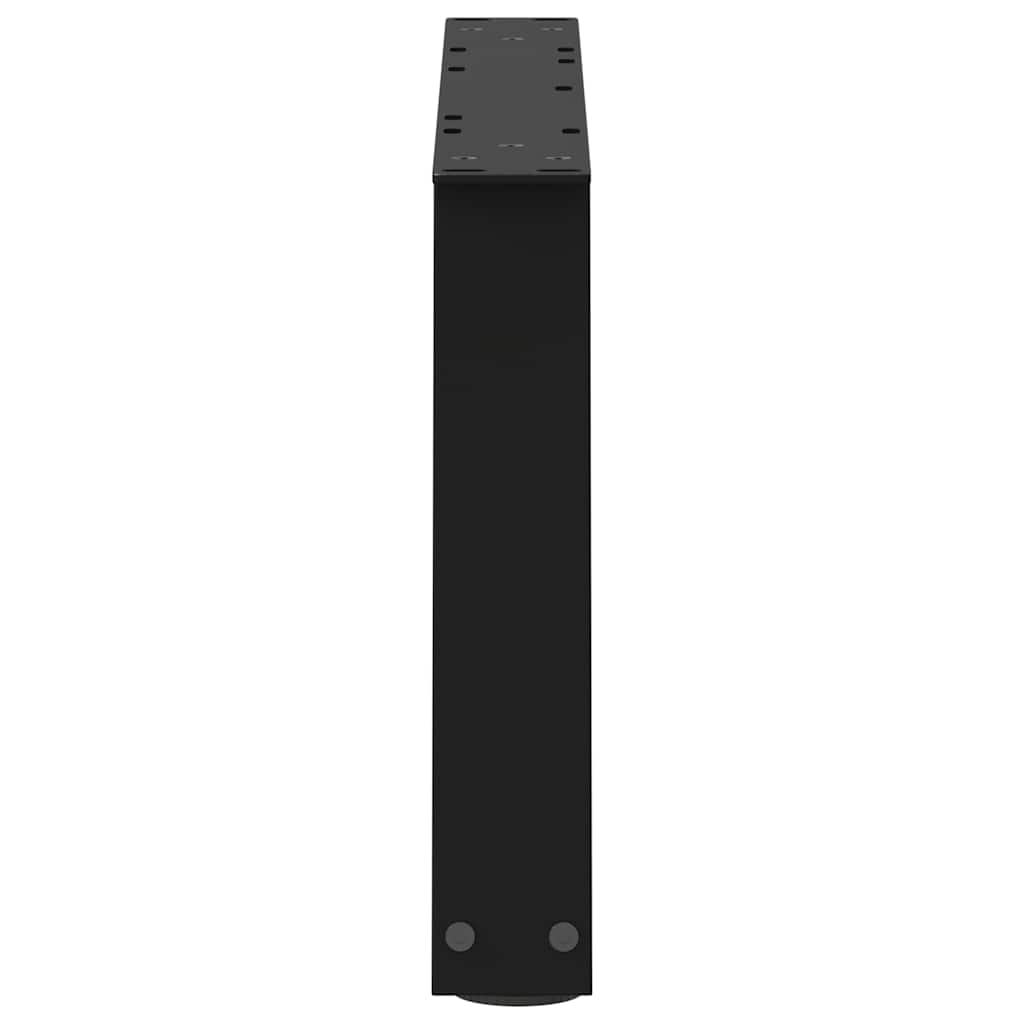 vidaXL Pieds de table basse en V 2 pcs Noir 50x(30-31,3) cm Acier