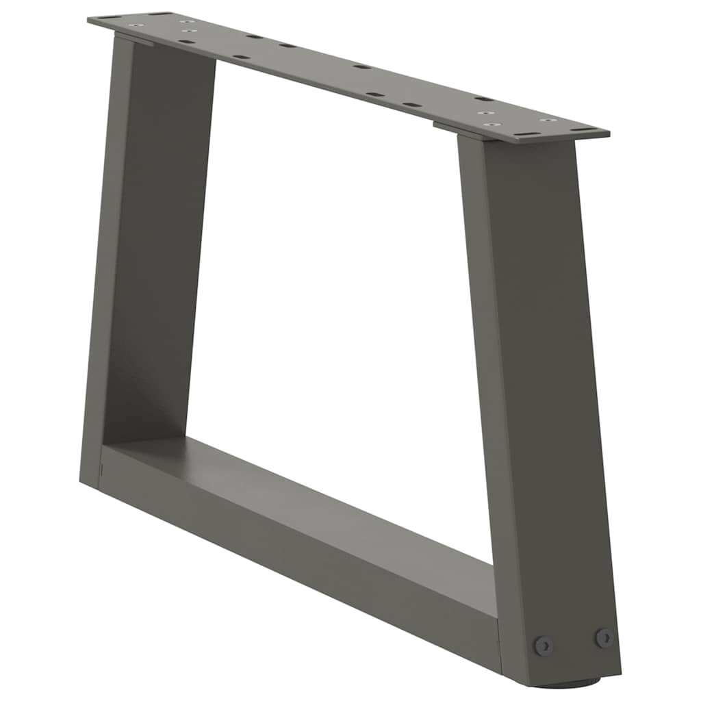 vidaXL Pieds de table basse en V 2 pcs Anthracite 50x(30-31,3) cm Acier