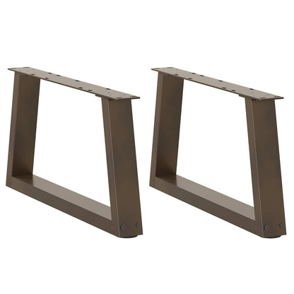 vidaXL Couchtischbeine V-Form 2 Stück Naturstahl 50x(30-31,3) cm Stahl
