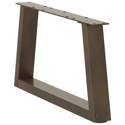 vidaXL Couchtischbeine V-Form 2 Stück Naturstahl 50x(30-31,3) cm Stahl