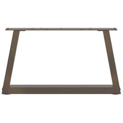 vidaXL Couchtischbeine V-Form 2 Stück Naturstahl 50x(30-31,3) cm Stahl